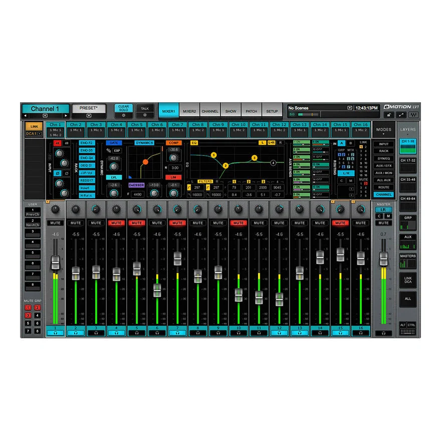 Waves eMotion LV1 32 32-Channel Live Digital Mixer