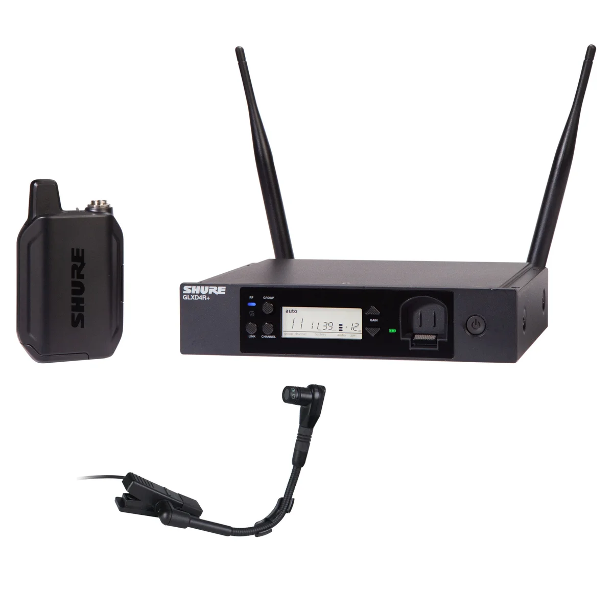 Shure GLXD14R+/B98 Dual Band Wireless Instrument Microphone System