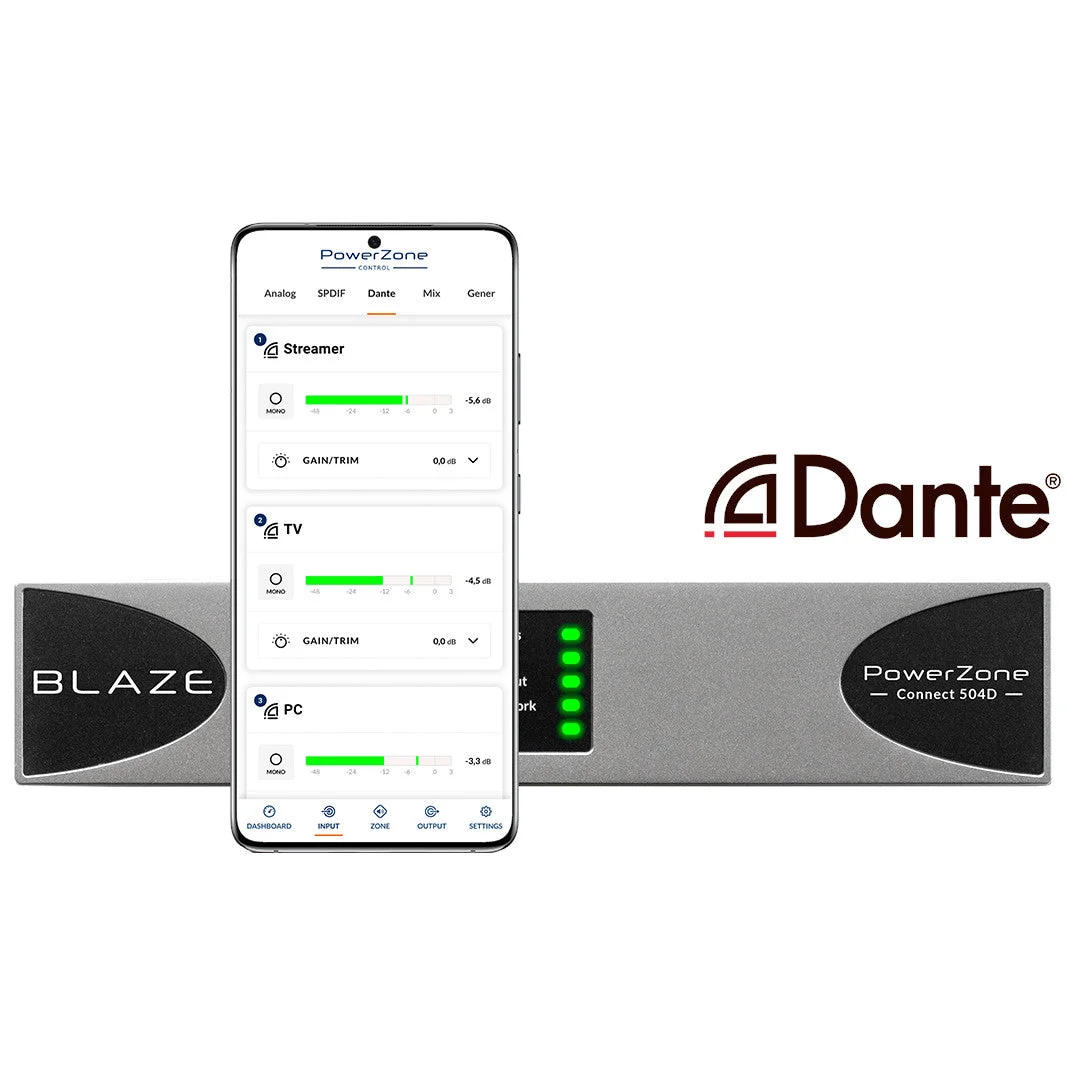 Blaze Audio PowerZone Connect 504D DSP-Enabled Dante Power Amplifier - Image 2