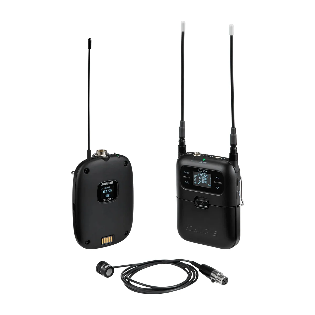 Shure SLXD15+/85M Portable Digital Wireless System with WL185M Low-Profile Cardioid Lavalier Microphone