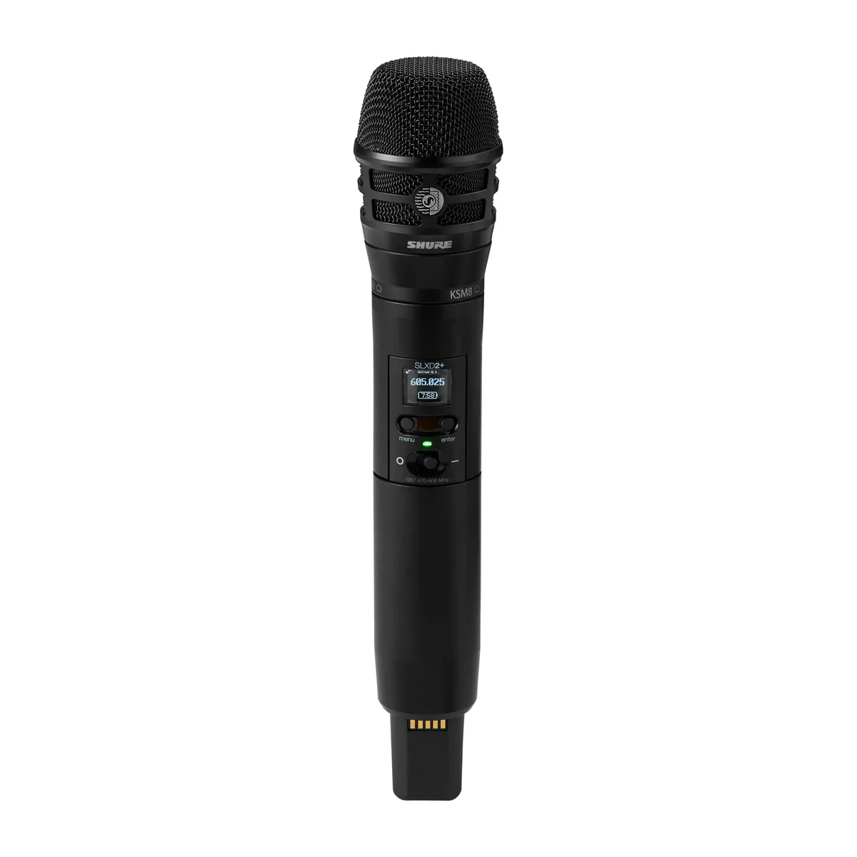 Shure SLXD2+/K8B Wireless Handheld Transmitter with KSM8 Dualdyne Microphone