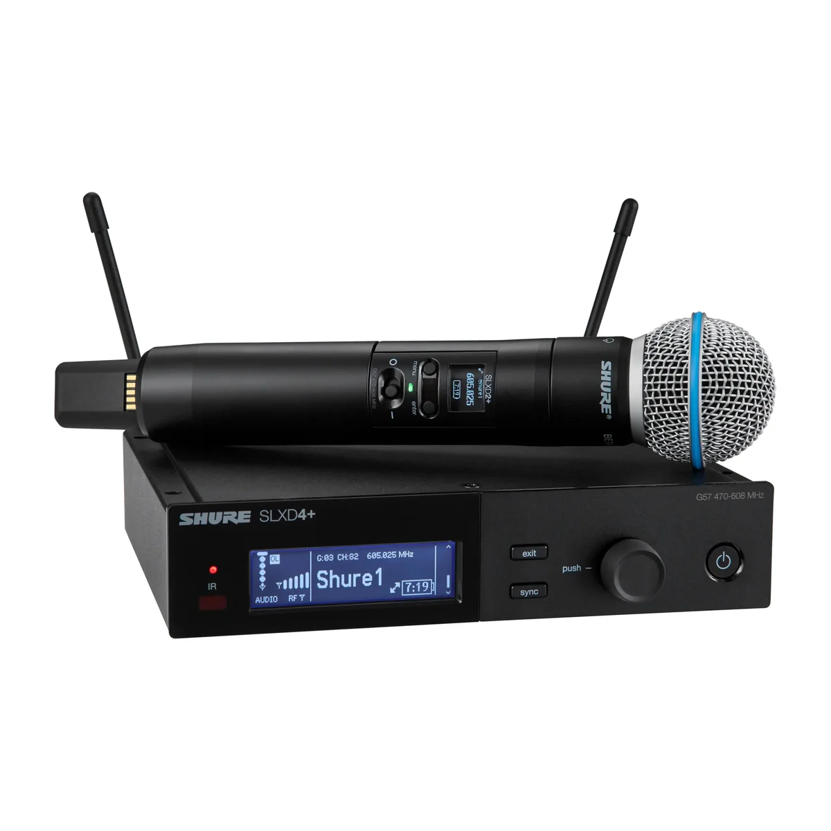 Shure SLXD24+/B58 Digital Wireless Handheld System with Beta 58A Supercardioid Dynamic Microphone