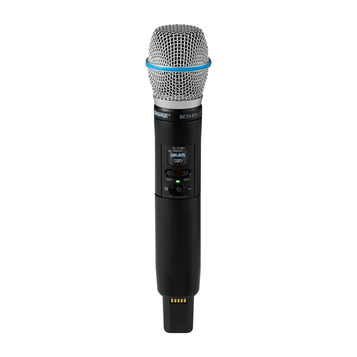 Shure SLXD2+TA/B87A=-G57 Wireless Handheld Transmitter with Beta ® 87A Microphone