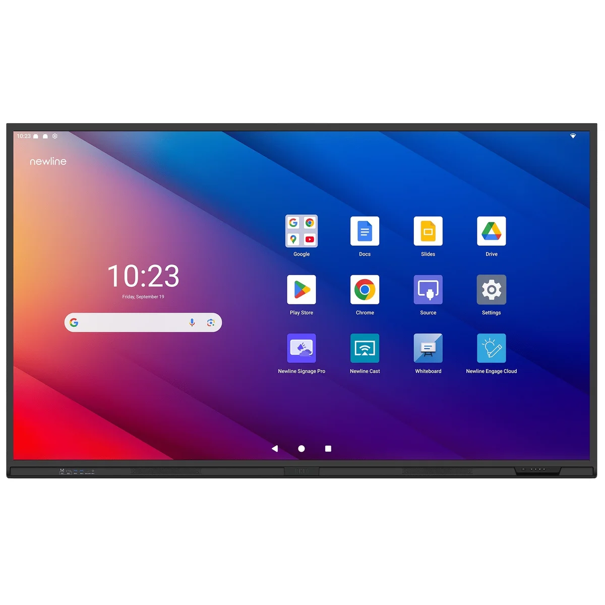 Newline Interactive TT-7525QELT 75" Q Pro Elite series 4K LED Multi-Touch Display w/ USB Type-C, EDLA, NFC, & Android 15