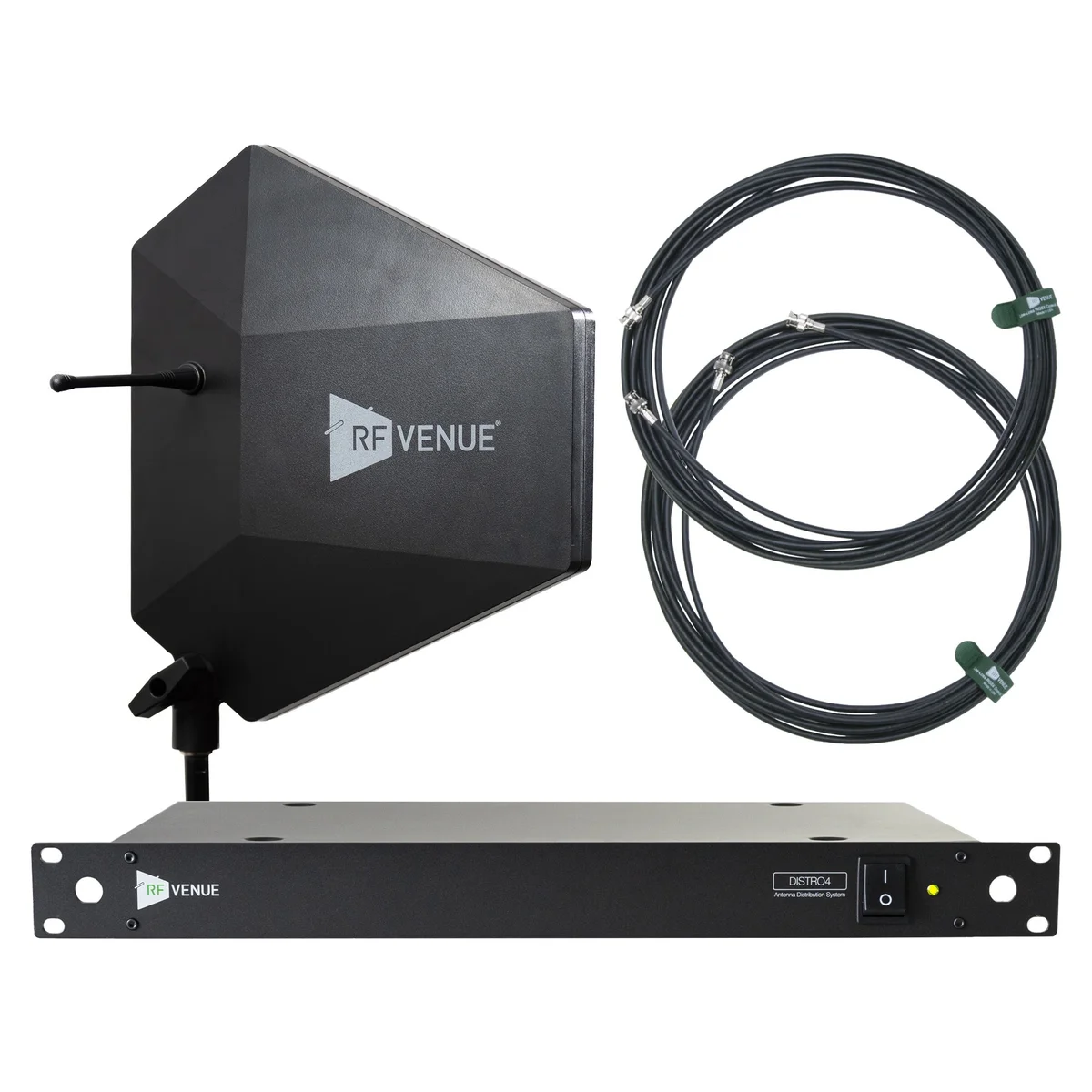RF Venue DFIN-IPXDISTRO4 Diversity Fin IPX with DISTRO4 System | Color: Black