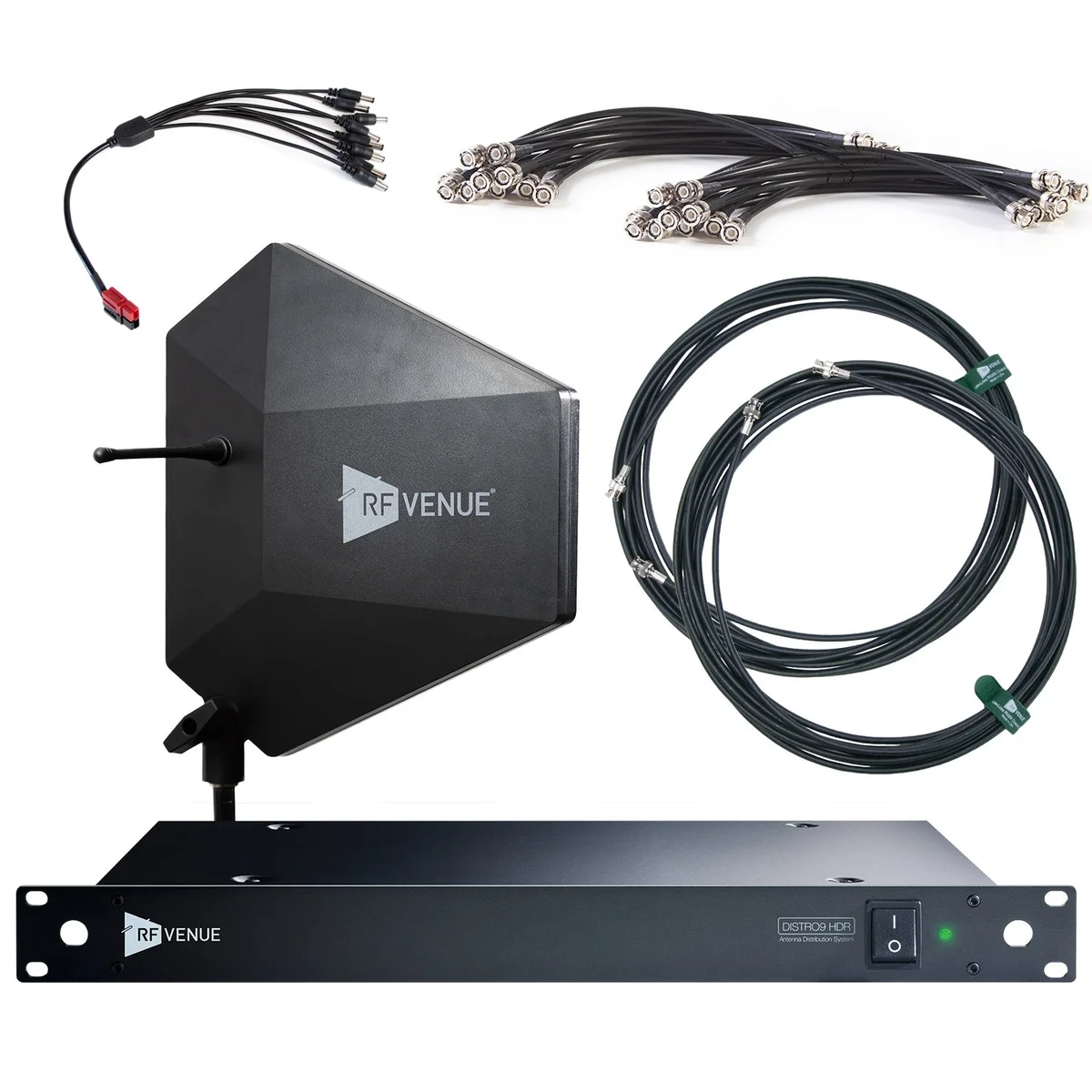 RF Venue DFIN-IPXD9 Diversity Fin IPX with DISTRO9 System | Color: Black