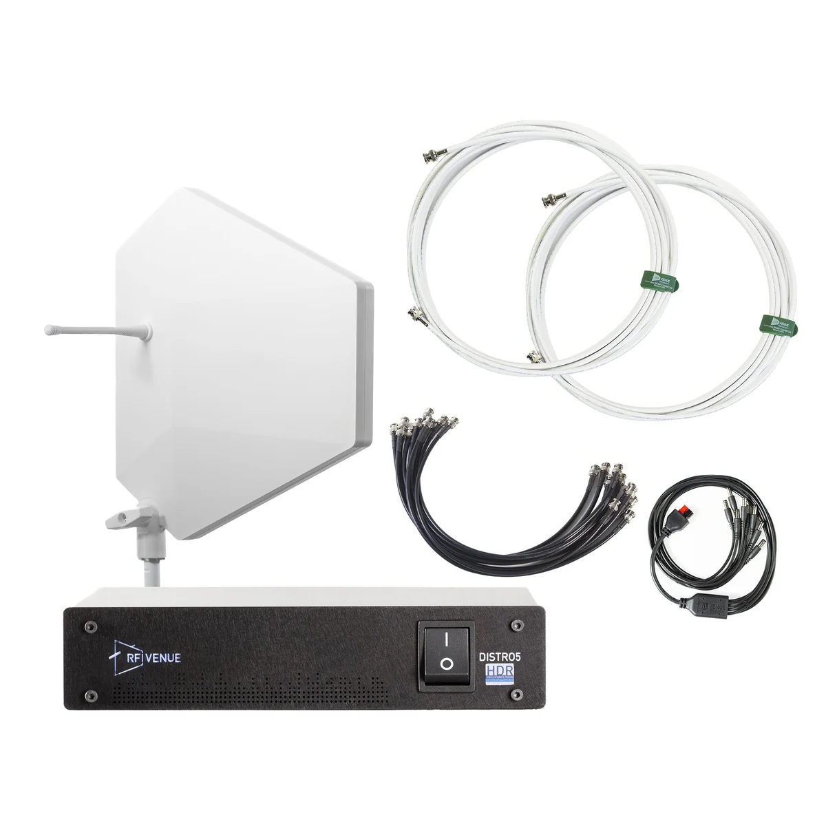 RF Venue DFIN-IPXWD9 Diversity Fin IPX with DISTRO9 System | Color: White