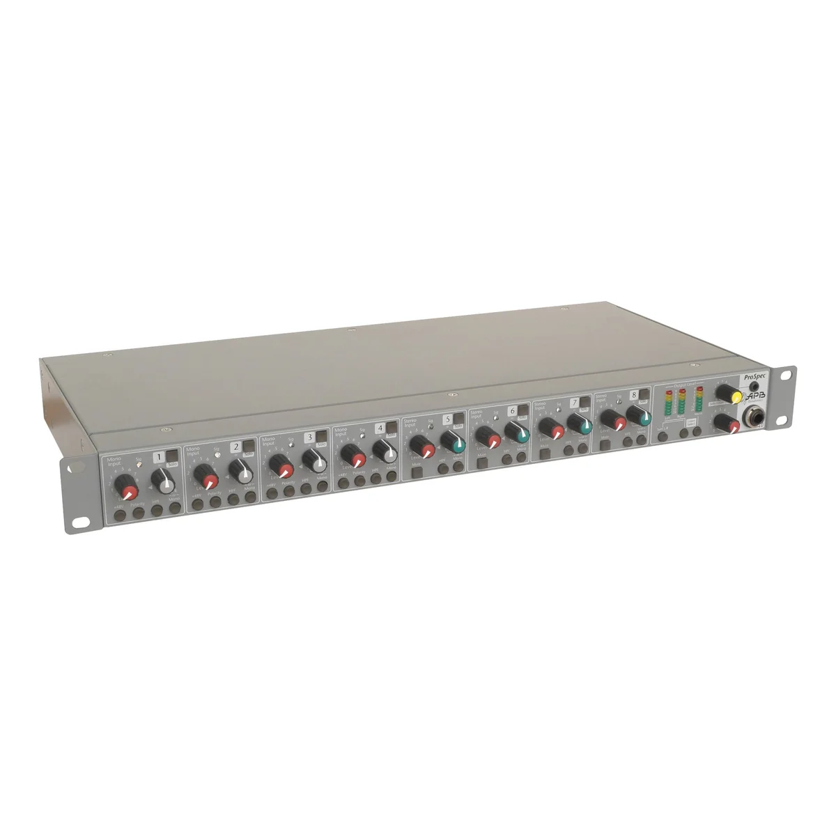 APB DynaSonics ProSpec 1U4M4S Mic Line Mixer