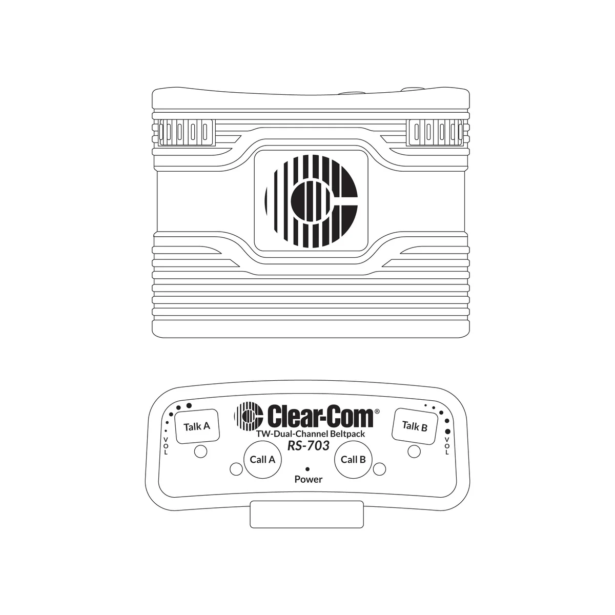 Clear-Com RS-703 Encore 2-Channel XLR-3 Beltpack - Image 9