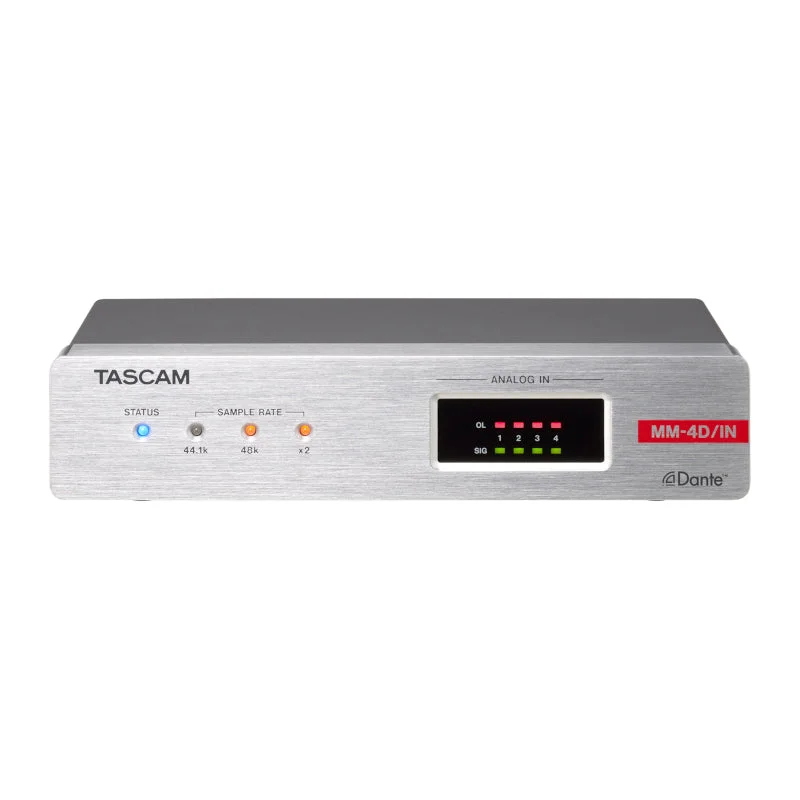 TASCAM MM-4D/IN-X 4-Channel Mic/Line Input Dante Converter