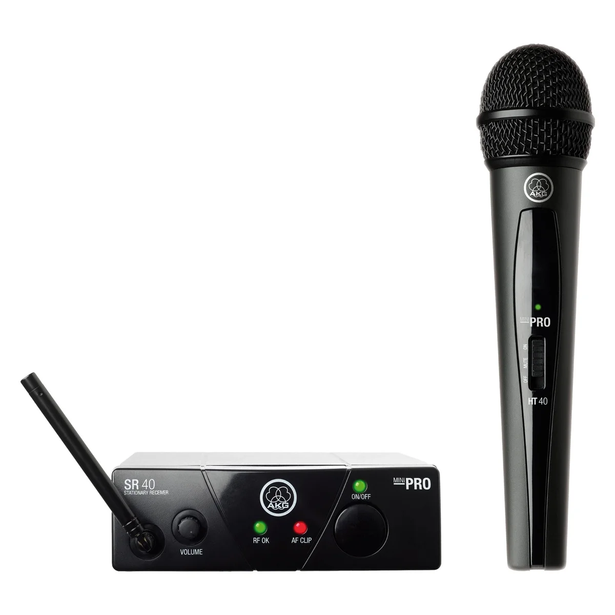 AKG WMS40 Mini Wireless Handheld Microphone System | Frequency: Band-US25-A 537.5 MHz