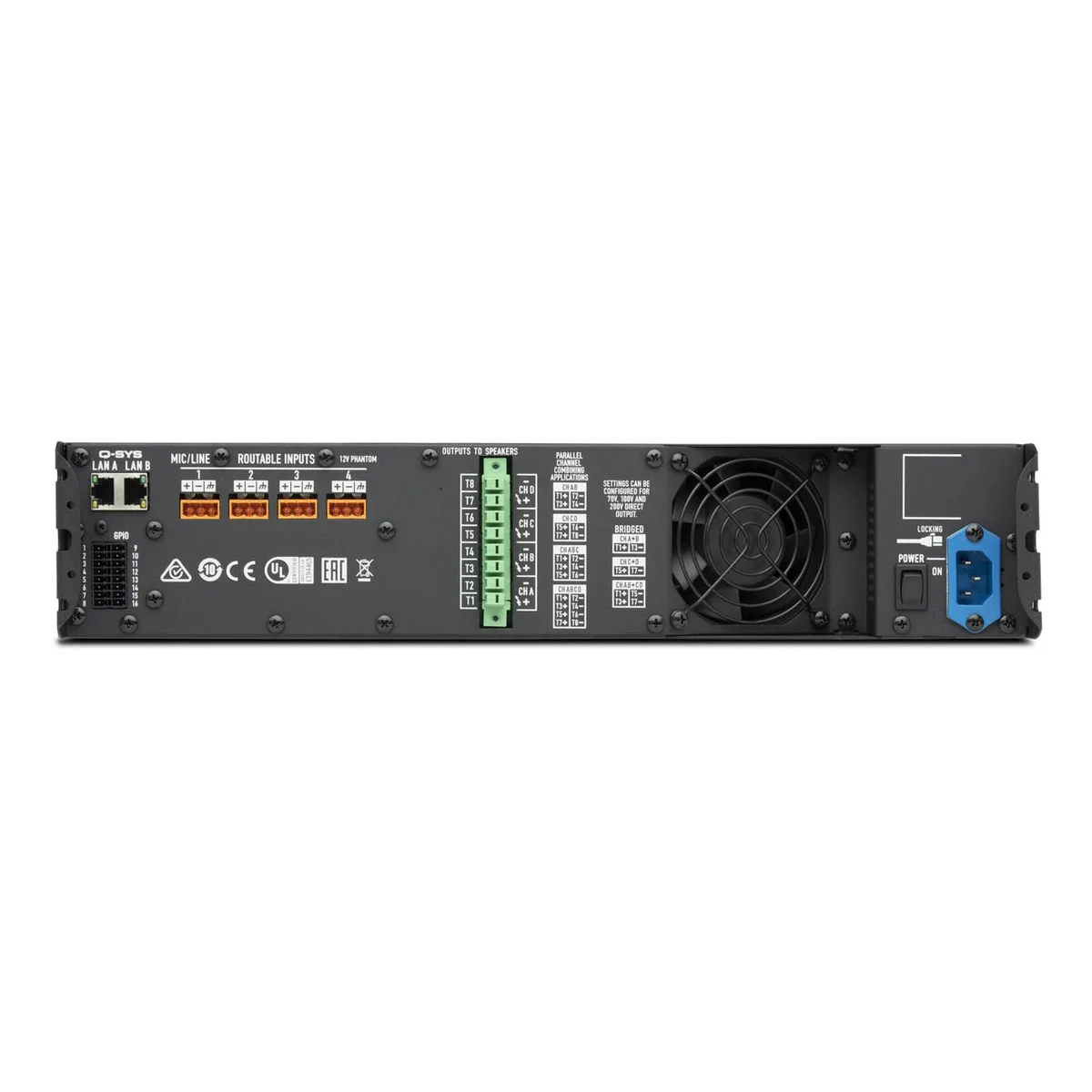 Q-SYS CX-Q 2K4 Four-Channel Network Amplifier