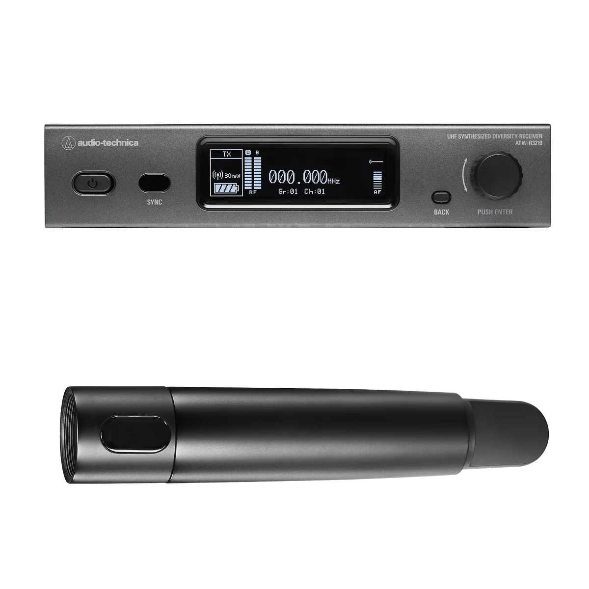 Audio-Technica ATW-3212N Network-Enabled Handheld Microphone System | Frequency: DE2 (470 to 530 MHz)