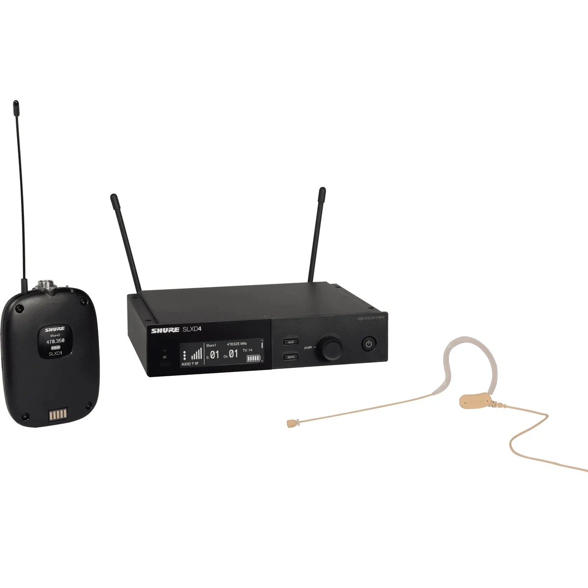 Shure SLXD14/153T Wireless Headworn Microphone System | Frequency: G58 (470-514 MHz)