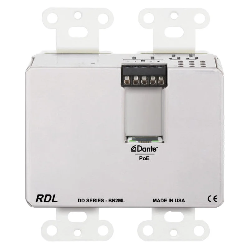 RDL DD-BN2ML Bi-Directional Mic/Line Dante Interface
