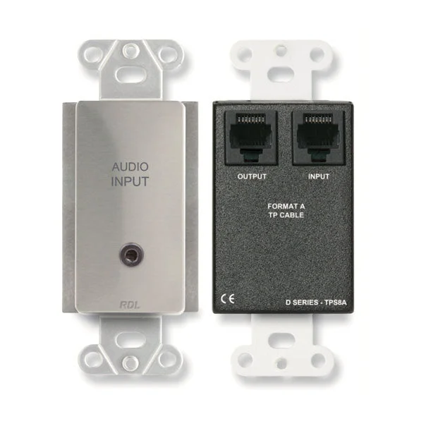 RDL DS-TPS8A Active Two-Pair Sender - Twisted Pair Format-A - Mini-Jack input