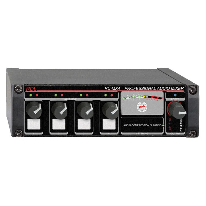 RDL RU-MX4 Professional 4 Input Mic/Line Mixer