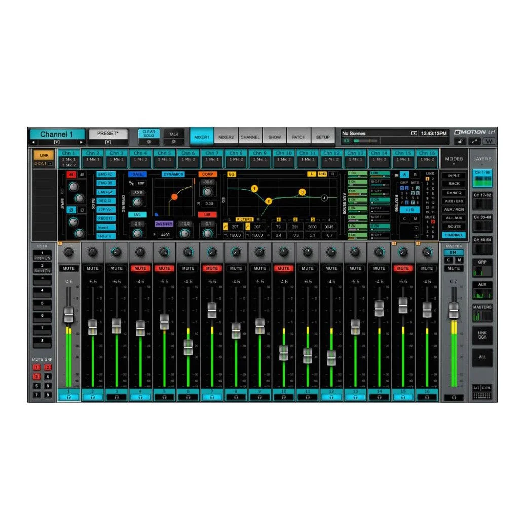 Waves eMotion LV1 64 64-Channel Live Digital Mixer