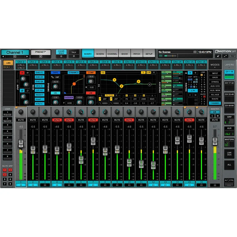 Waves eMotion LV1 16 16-Channel Live Digital Mixer